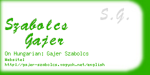 szabolcs gajer business card